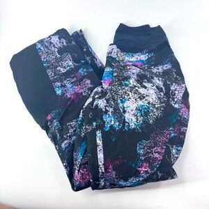 Spyder Echo Gtx GoreTex Black and Pink Ski Pants with Artistic Design